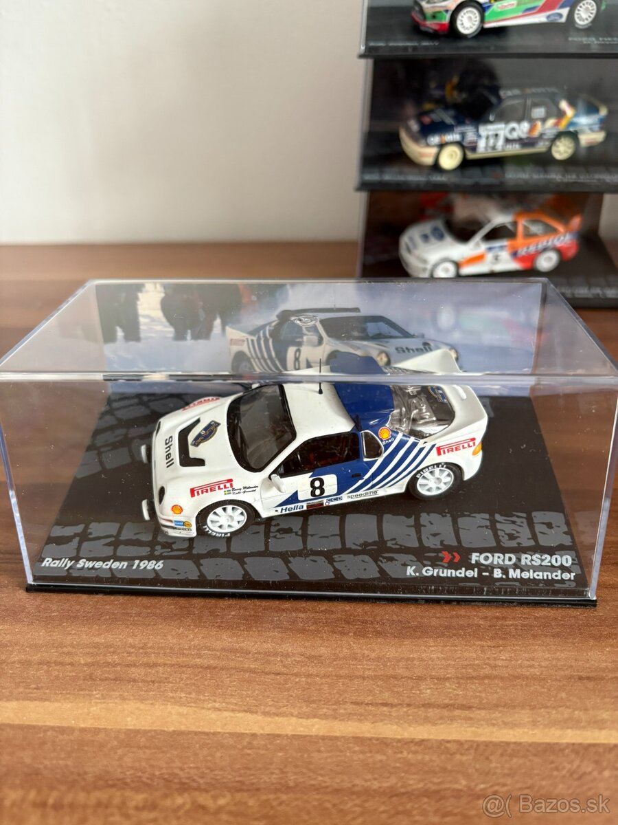 Zberateľské, kovové Rally modely Ford 1:43 - 3
