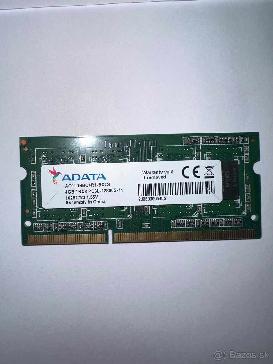 Adata RAM 8gb + 4gb ddr3L - 3