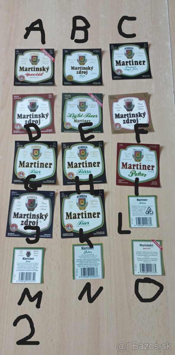 Pivové etikety (rôzne) - 3
