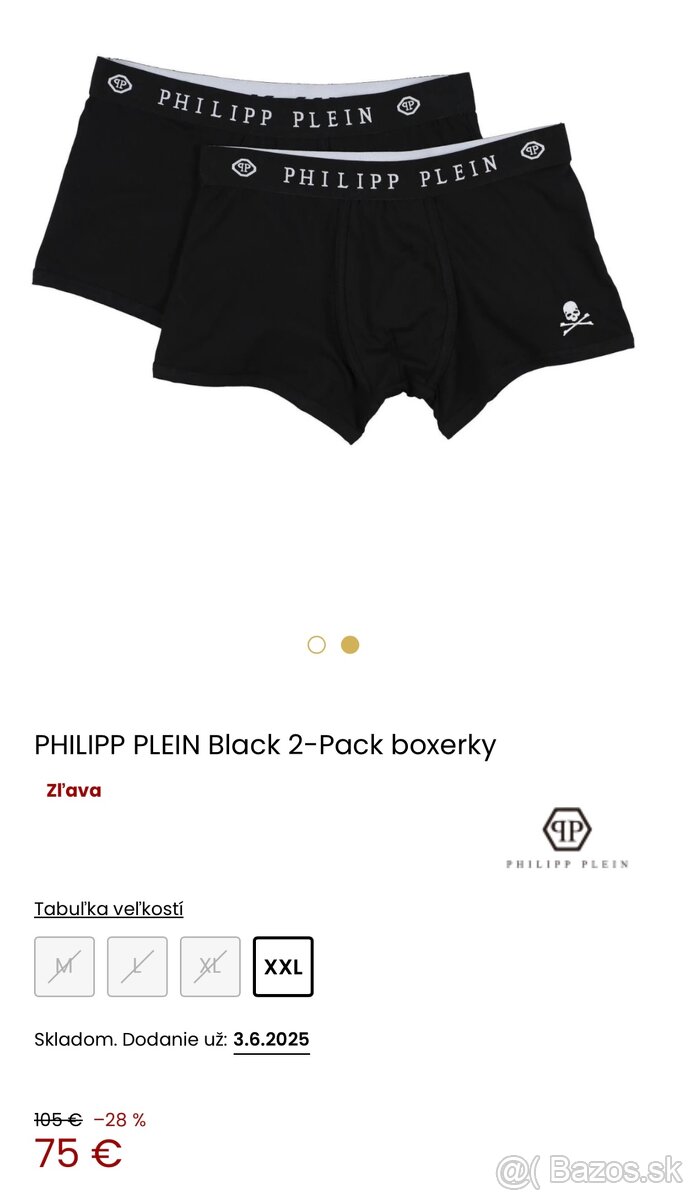 PHILIPP PLEIN boxerky veľ. XL - 3