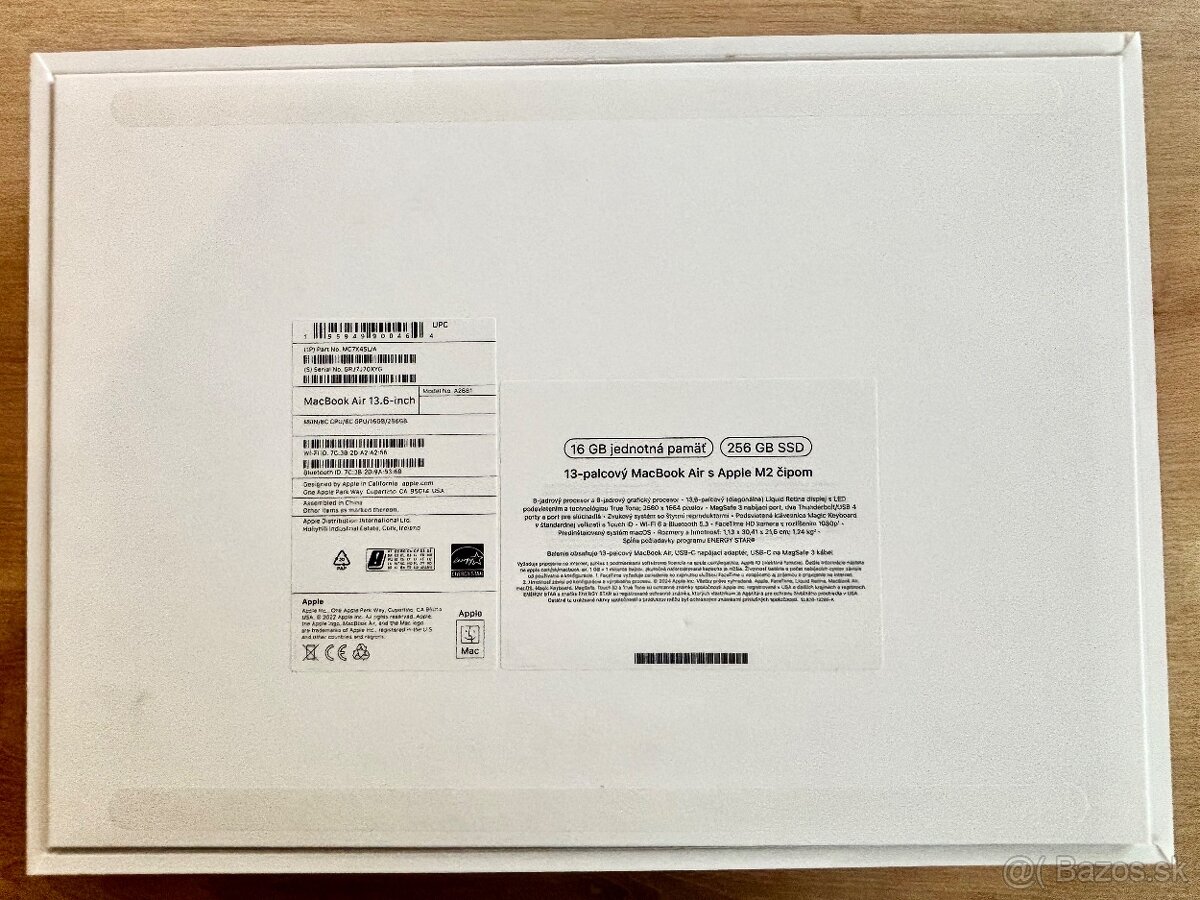 Predám MacBook Air 13" M2 (16 GB RAM / 256 GB SSD) – nový - 3