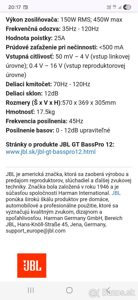 Jbl gt pro 12 subwoofer - 3