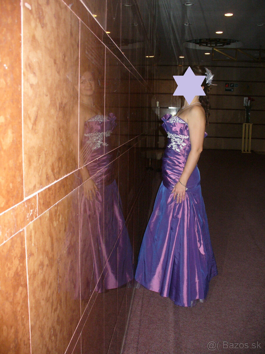 fialove spolocenske saty - 3