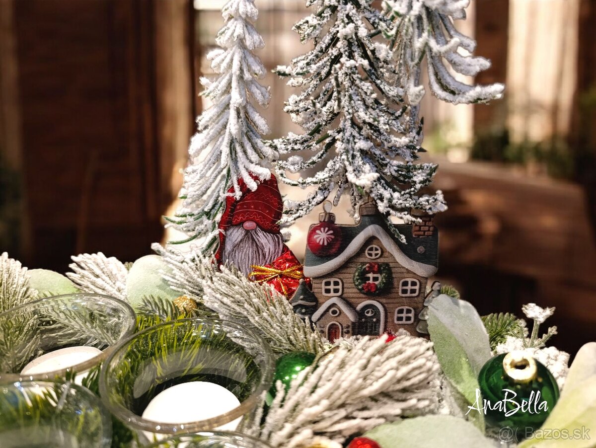 Červený adventný svietnik - 3