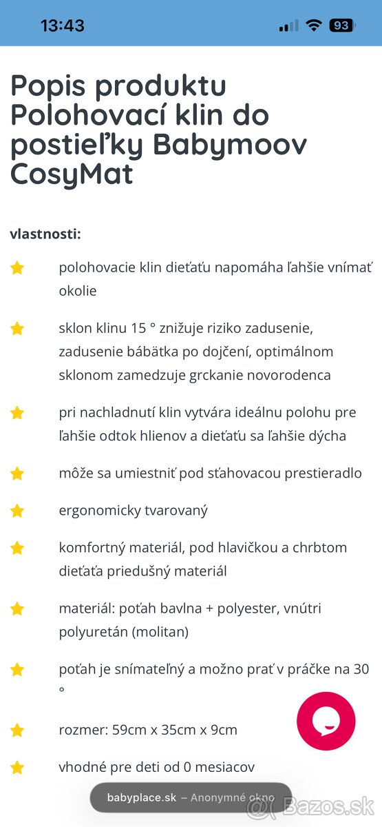 Polohovací klin Babymoov - 3