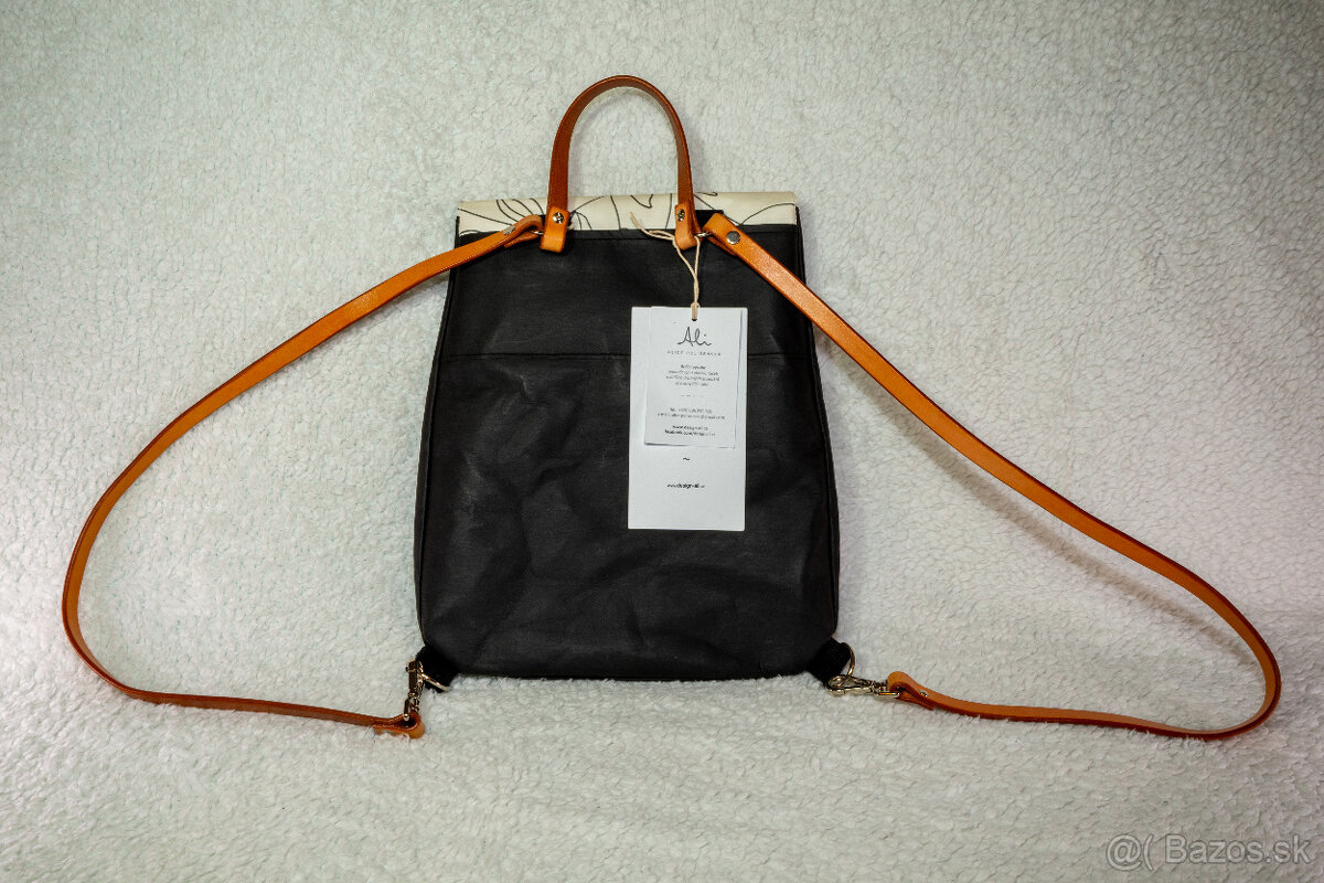 Dámsky batoh Hanka – z Kraft Texu (prateľného papiera) - 3