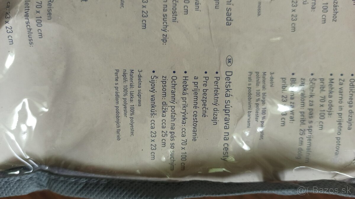 Cestovná sada / šijový vankúš, deka, chránič - 3