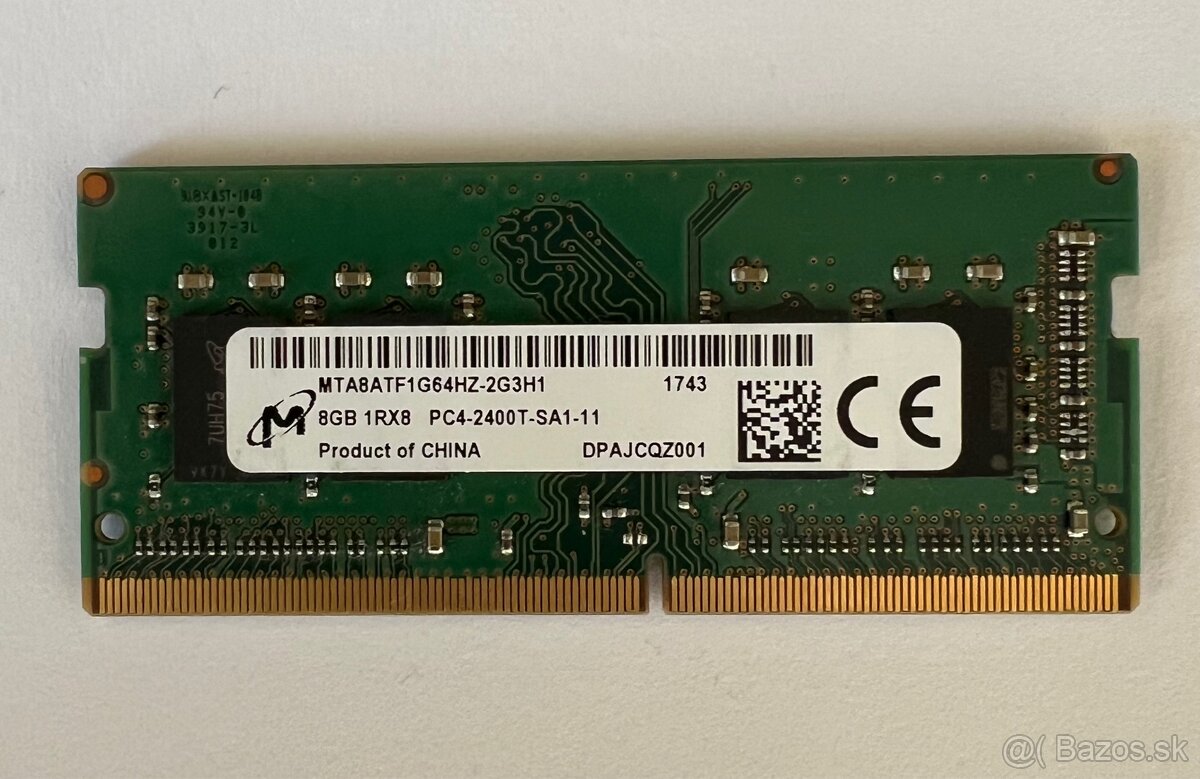 Predam DDR4 RAM pre NTB 8GB - 3