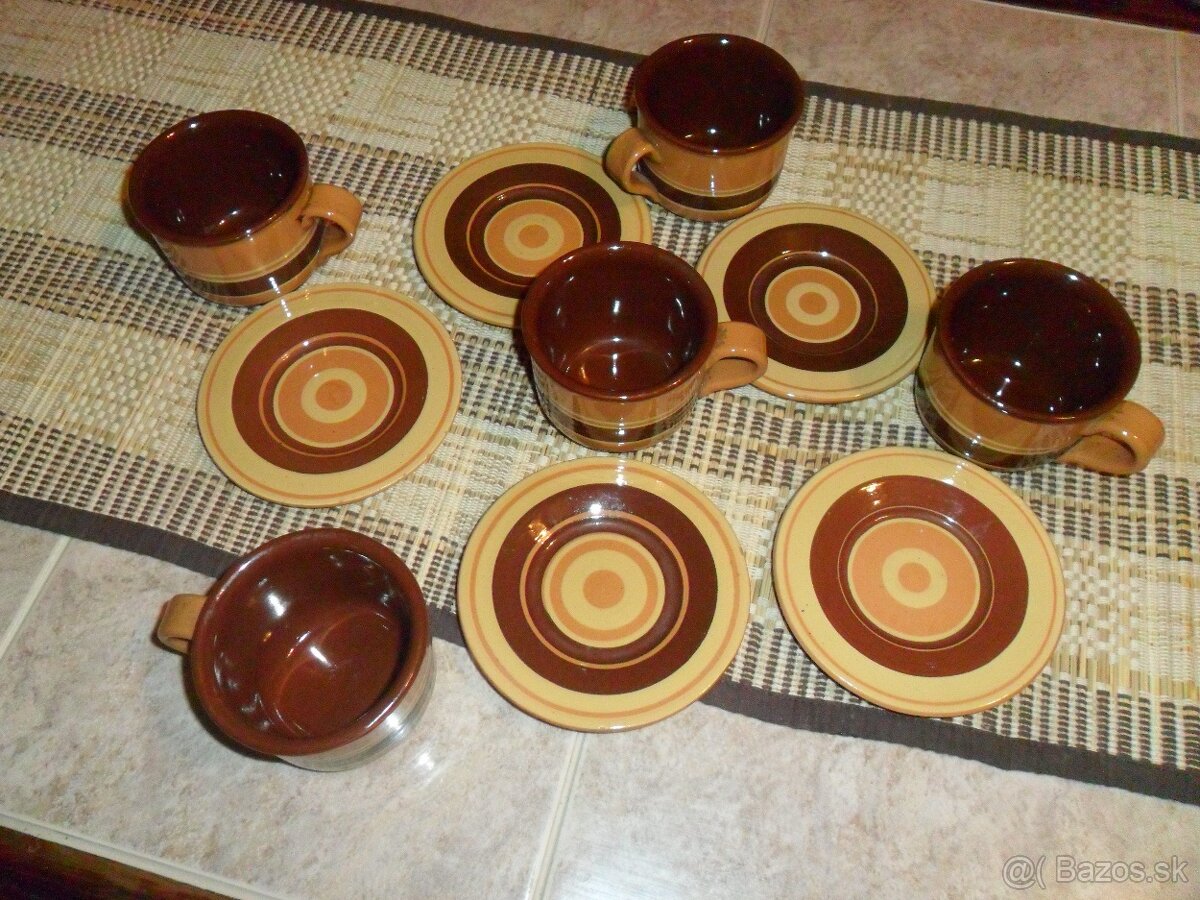 keramická kávová, čajová sada - 3