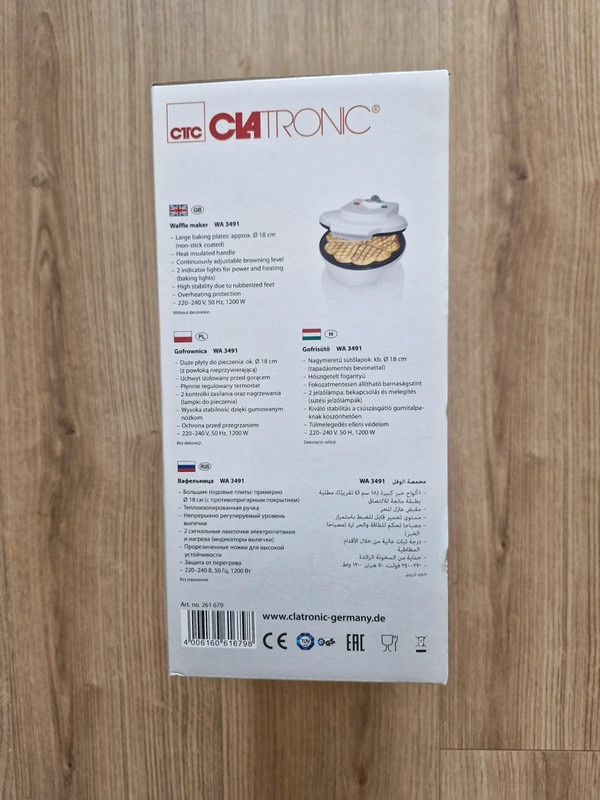 NOVÝ VAFLOVAČ - Clatronic WA 3491 - 3