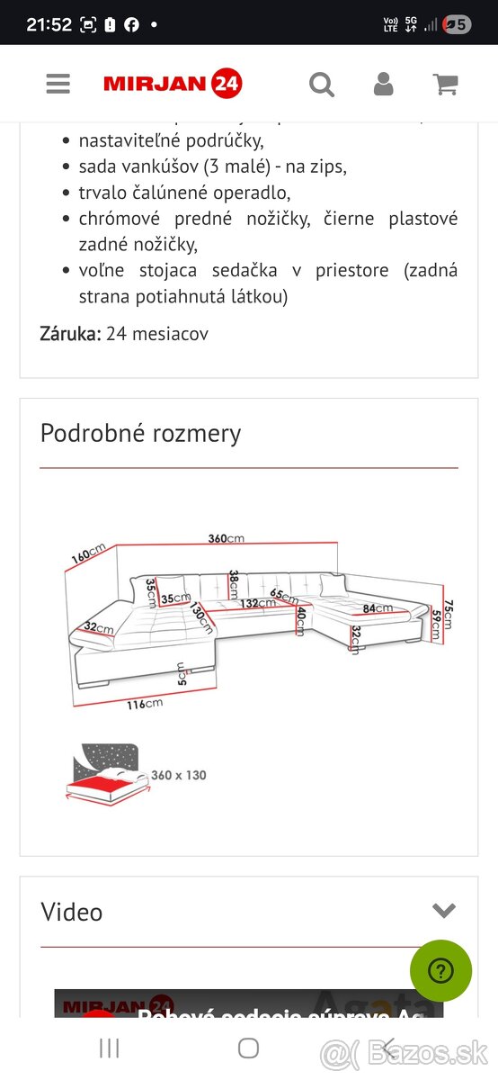 Sedacia suprava+taburet+stolík - 3