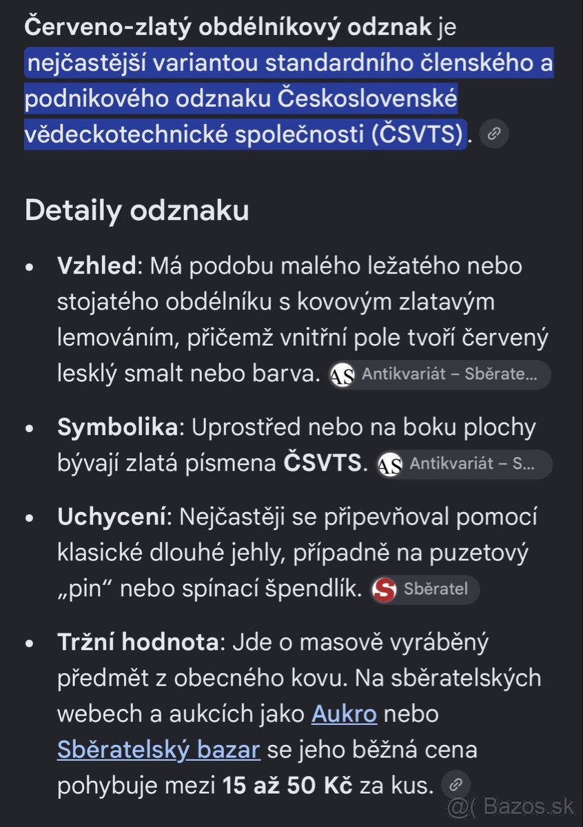 retro odznak CSVTS - 3