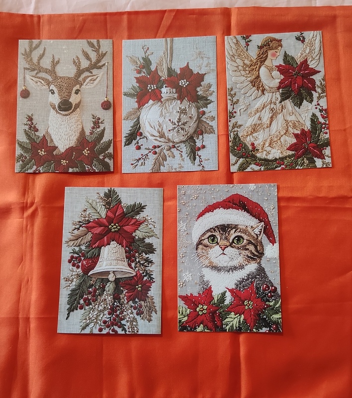 krásne vianočne pohľadnice Vintage štýl - 3