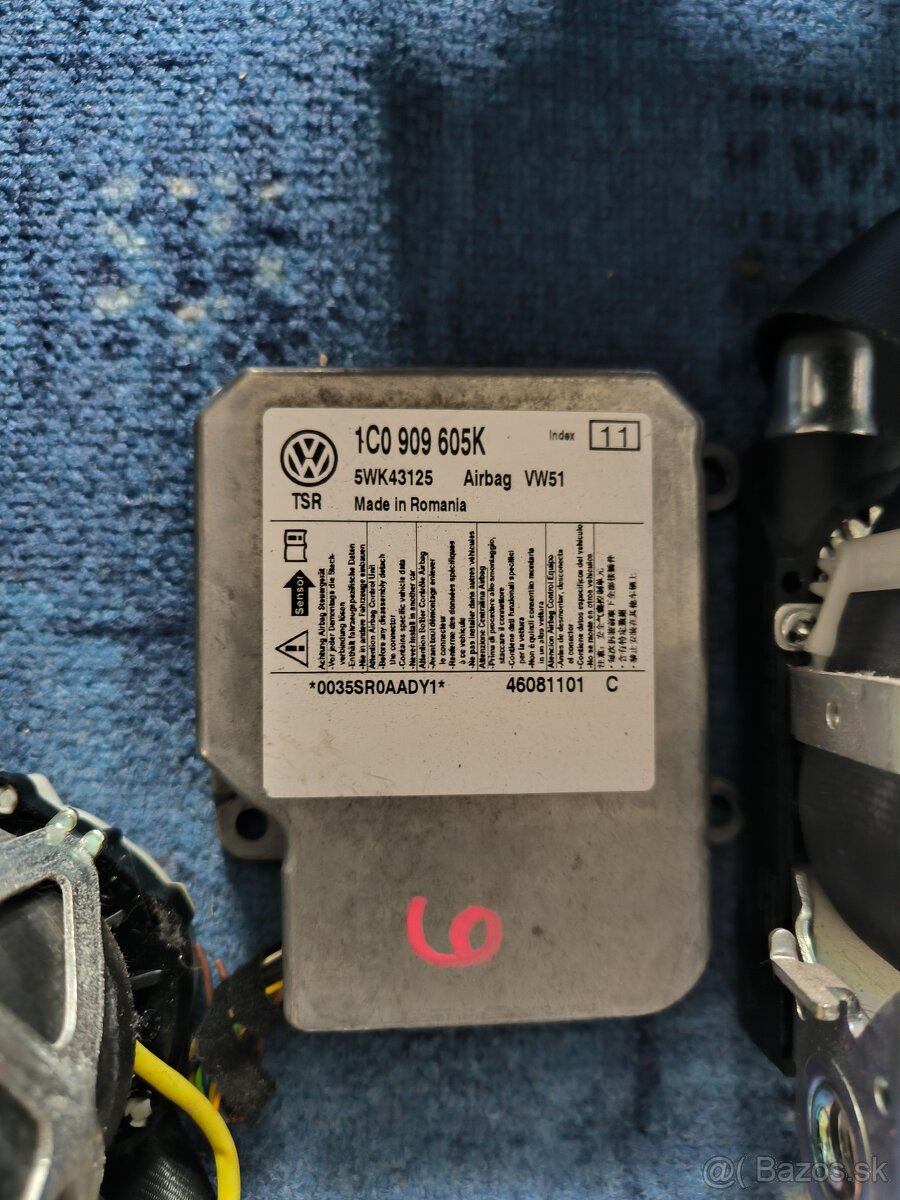 Sada airbag Škoda fabia 2 , 5J předfacelift - 3