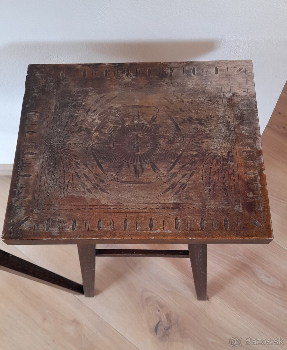 stolík so stoličkou secesia - 3