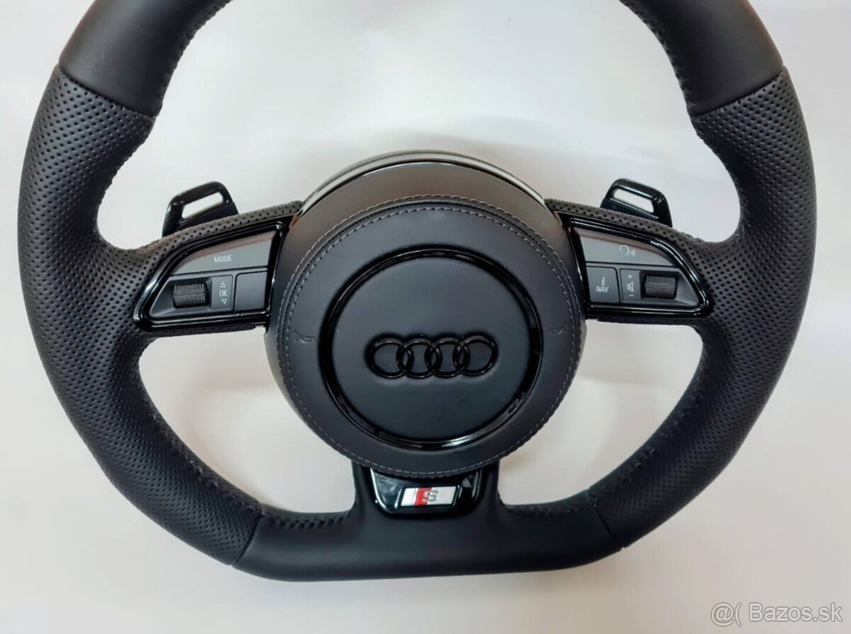 AUDI MULTIFUNKCNY VOLANT S AIRBAGOM A PADLAMI, čierna niť - 3