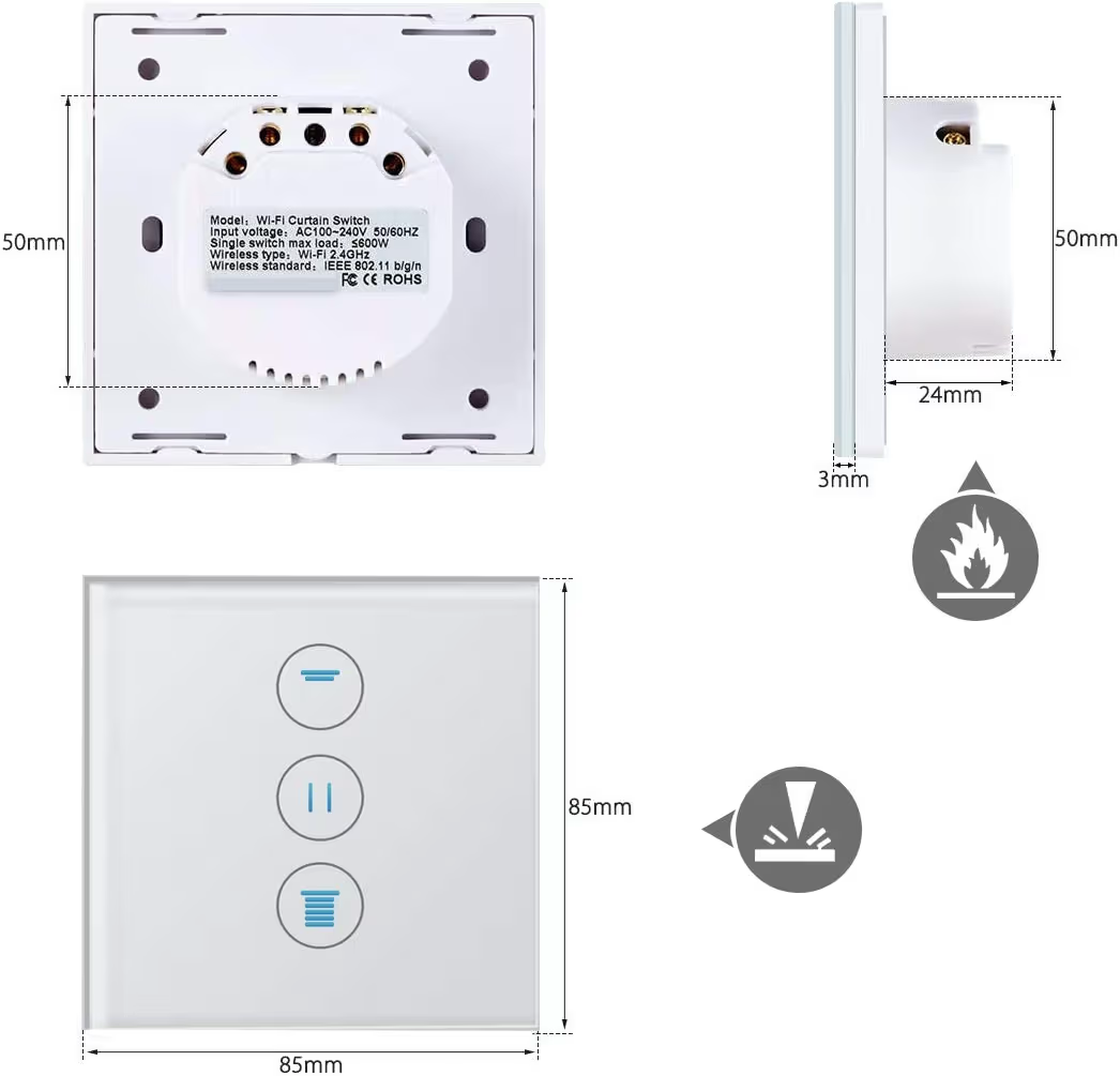 Smart home ovládač na rolety zaluzie wifi - 3