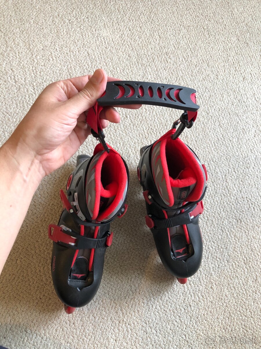 Detské kolieskové korčule Oxelo, nastaviteľná veľkosť 34-36 - 3