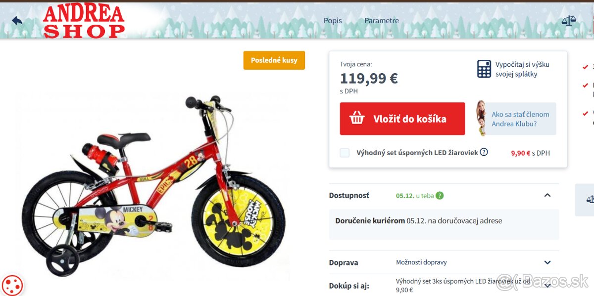Detský bicykel Dino Bikes MICKEY28 14" - 3