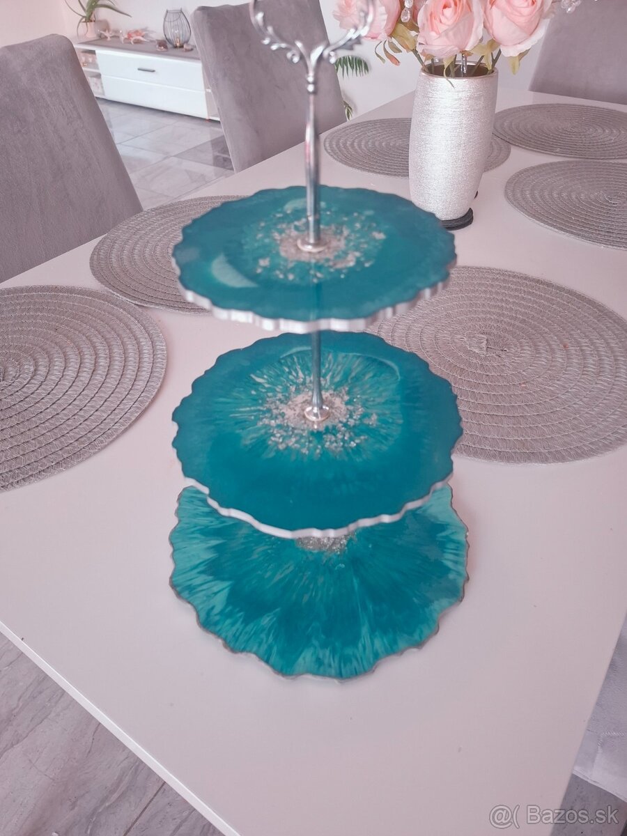 3 poschodový etažér , podnos - 3