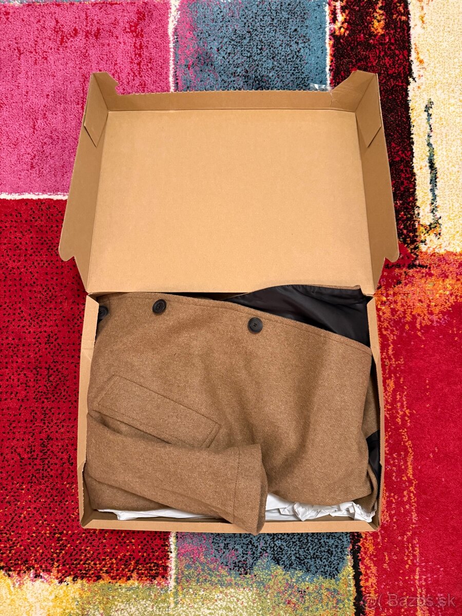 ZARA Pánsky Kabát Hnedý Veľkosť S - 3