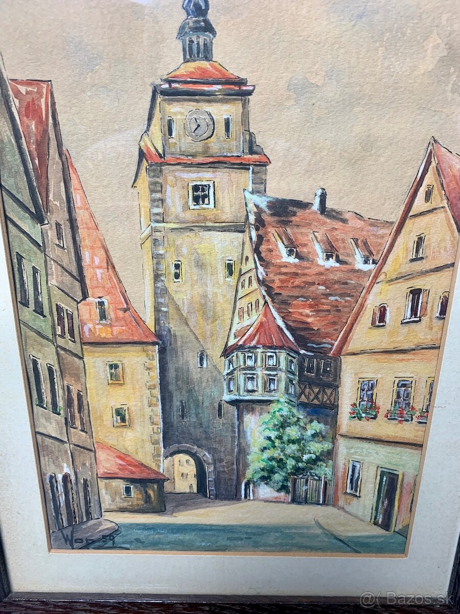 Starý obraz 42/34 cm - 3