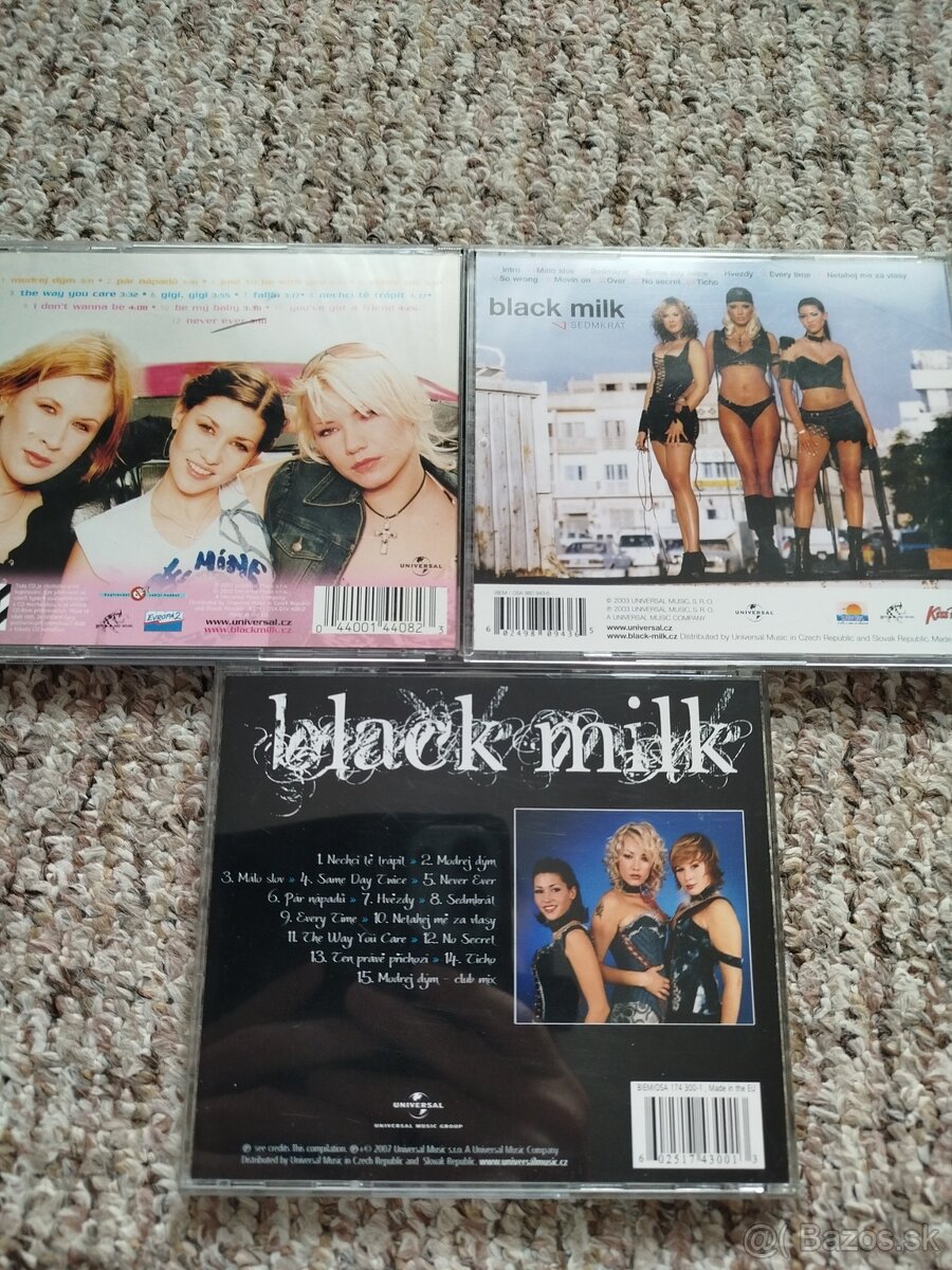 CD Black Milk - 3ks Modrej dým/Sedmkrát/Nechci tě trápit - 3