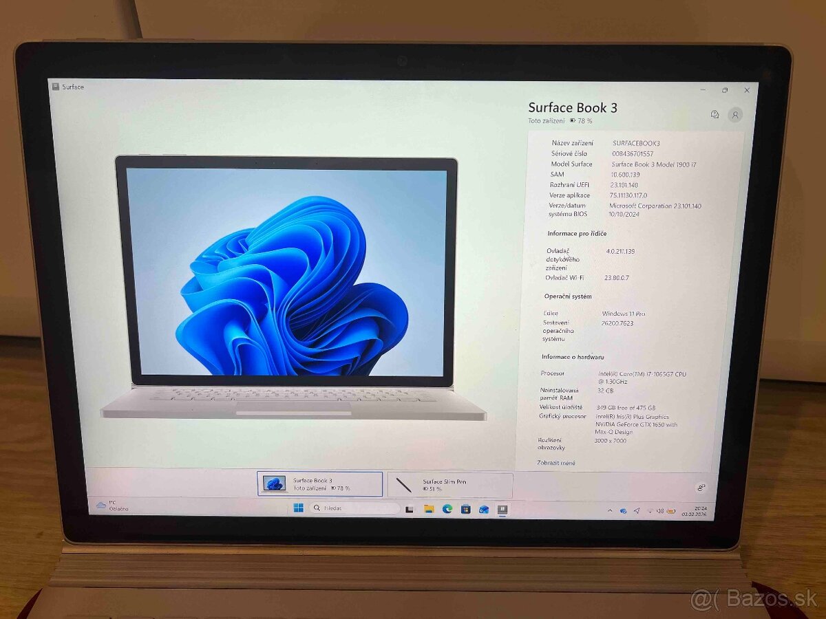 💻 Microsoft Surface Book 3 , i7 , 32 GB RAM | 512 GB SSD - 3