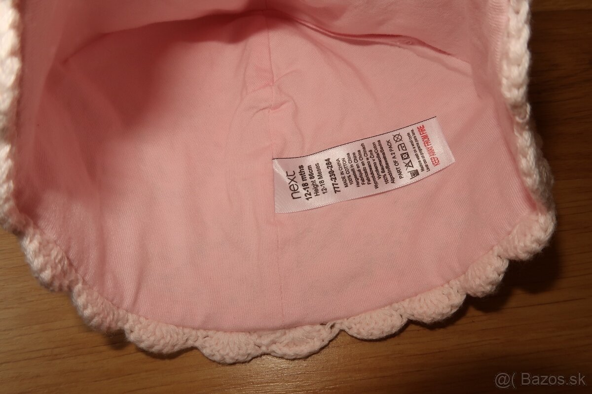 Dievčenská ružová čiapka NEXT 86 - NOVÁ - 3