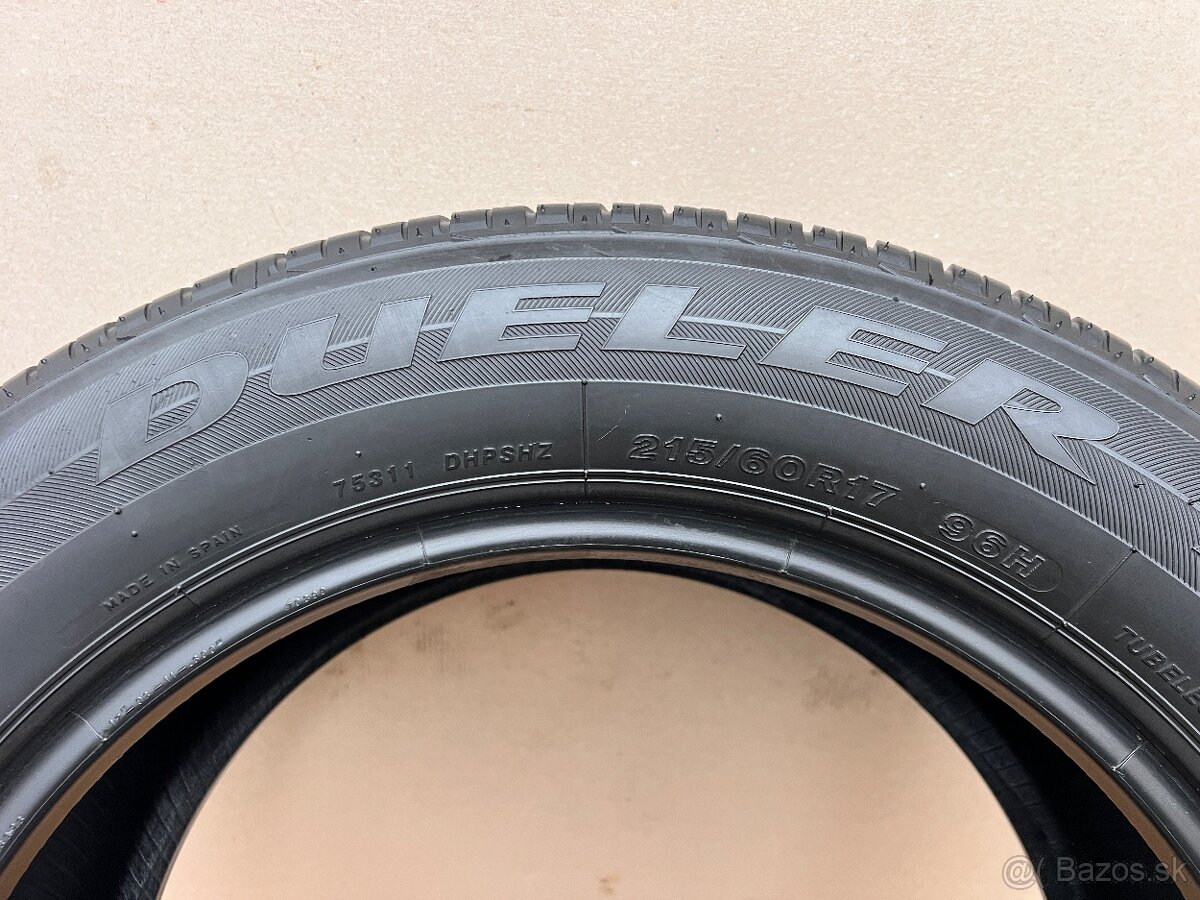 Letné pneumatiky 215/60 R17 Bridgestone dva kusy - 3