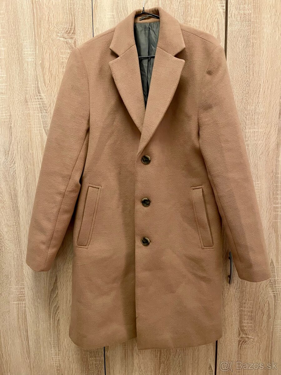 Pánsky Camel flaušový kabát River Island - 3