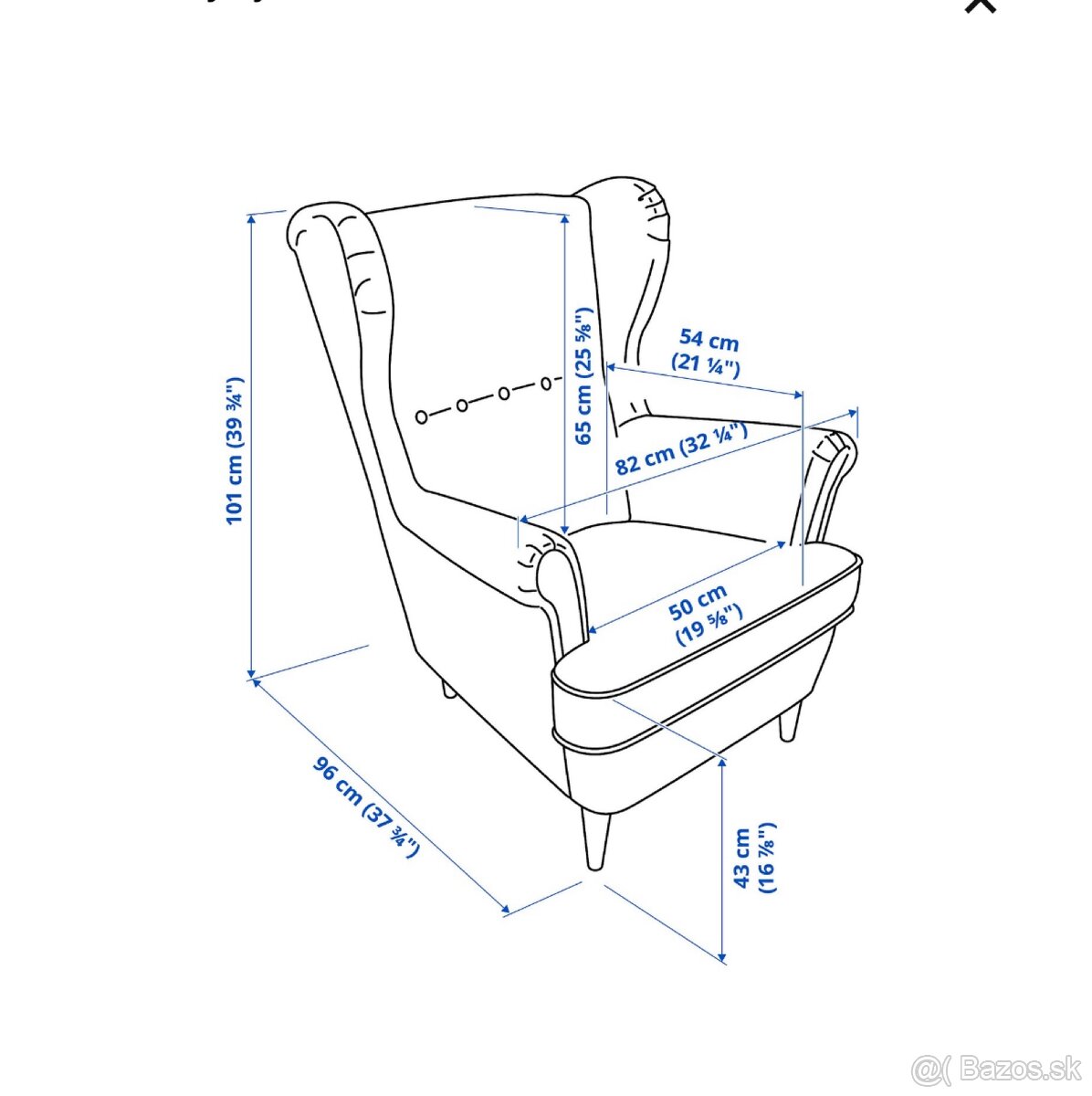 Kreslo a podnožka IKEA STRANDMON - 3