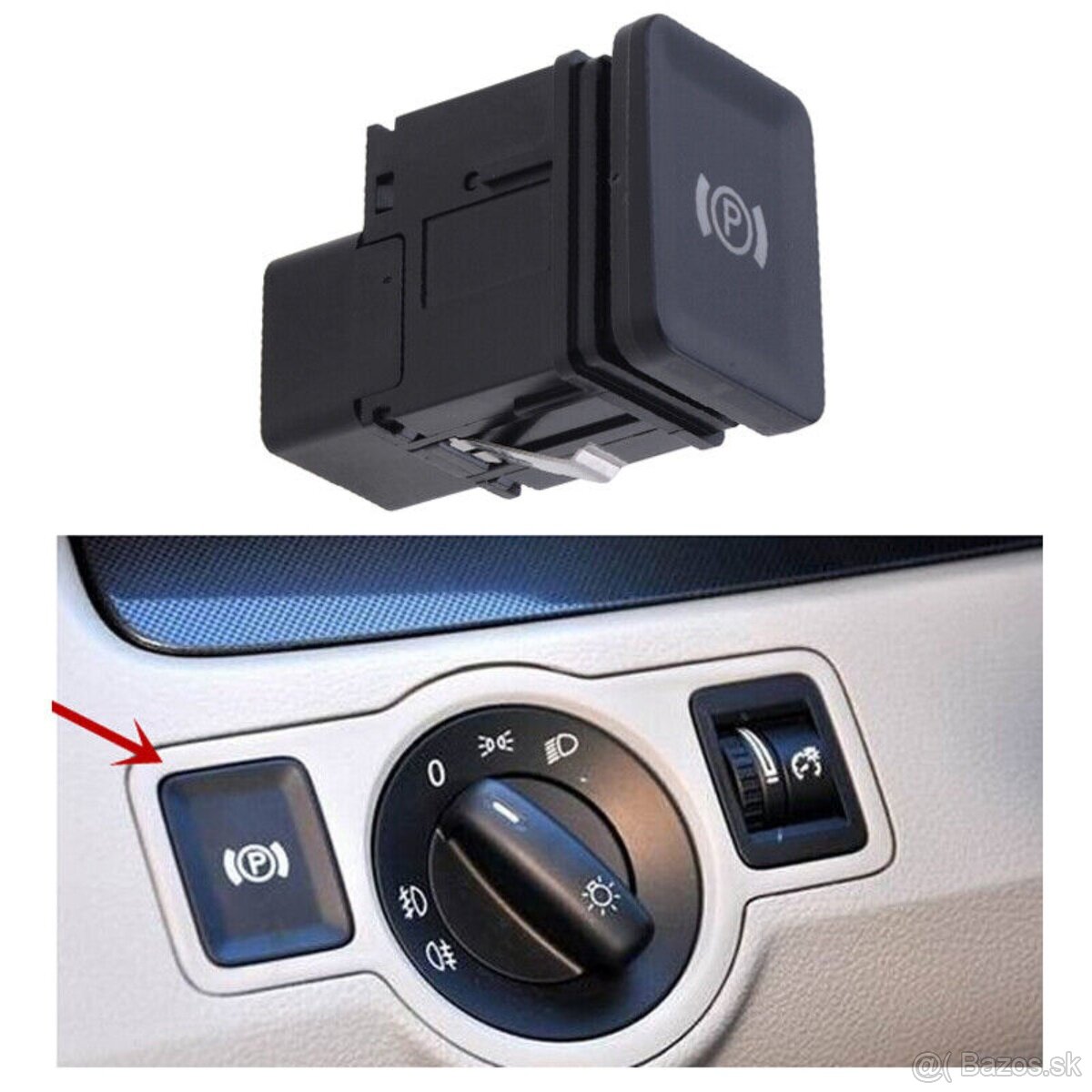 Tlacidlo vypinač rucnej brzdy Passat B6 CC - 3