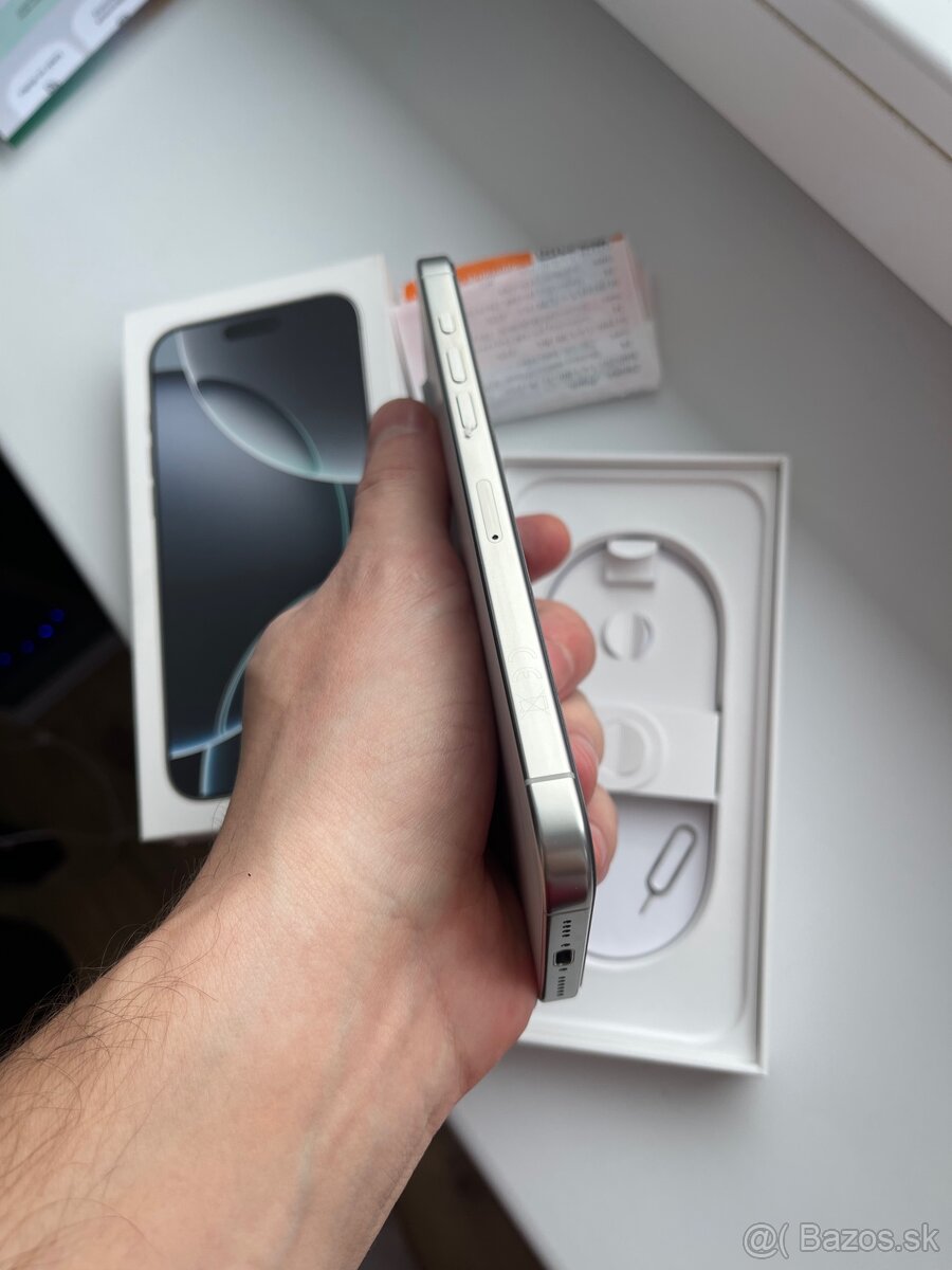 Predám iPhone 16 Pro Max 256GB biely v top stave - 3