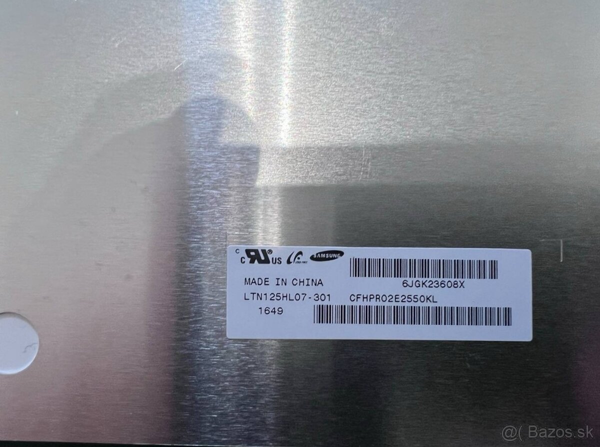 Predám obrazovku do notebooku 12,5"LED SLIM display 30pin - 3