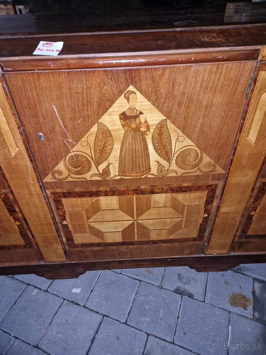 11 - Predám intarzovanú skrinku – umelecký stolársky kus - 3