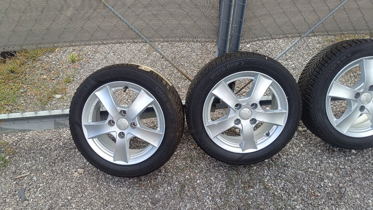 Sada elektrónov dezent 6Jx15 H2 s pneu semperit 195/50 R15 - 3