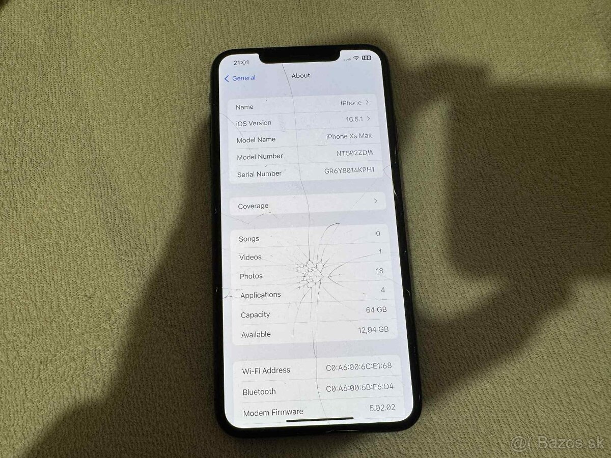 iPhone XS Max 64GB (iOS 16.5.1 - možnosť Dopamine Jailbreak) - 3