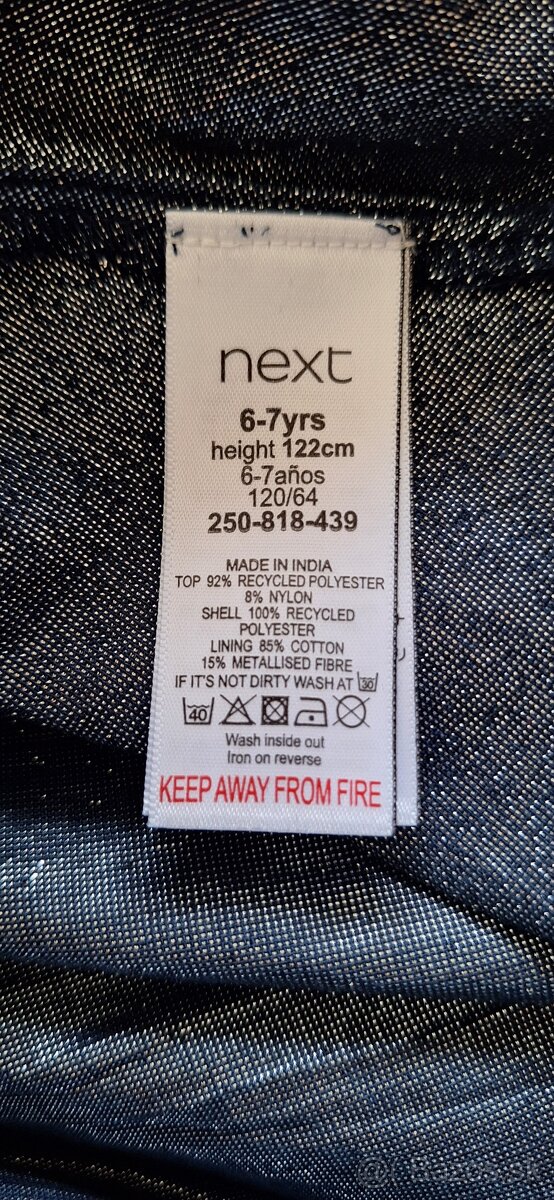 Tmavomodré dievčenské šaty - 3