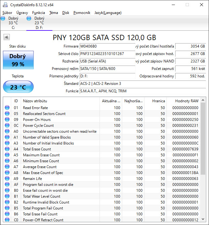 2.5" 120GB SSD disky - 3