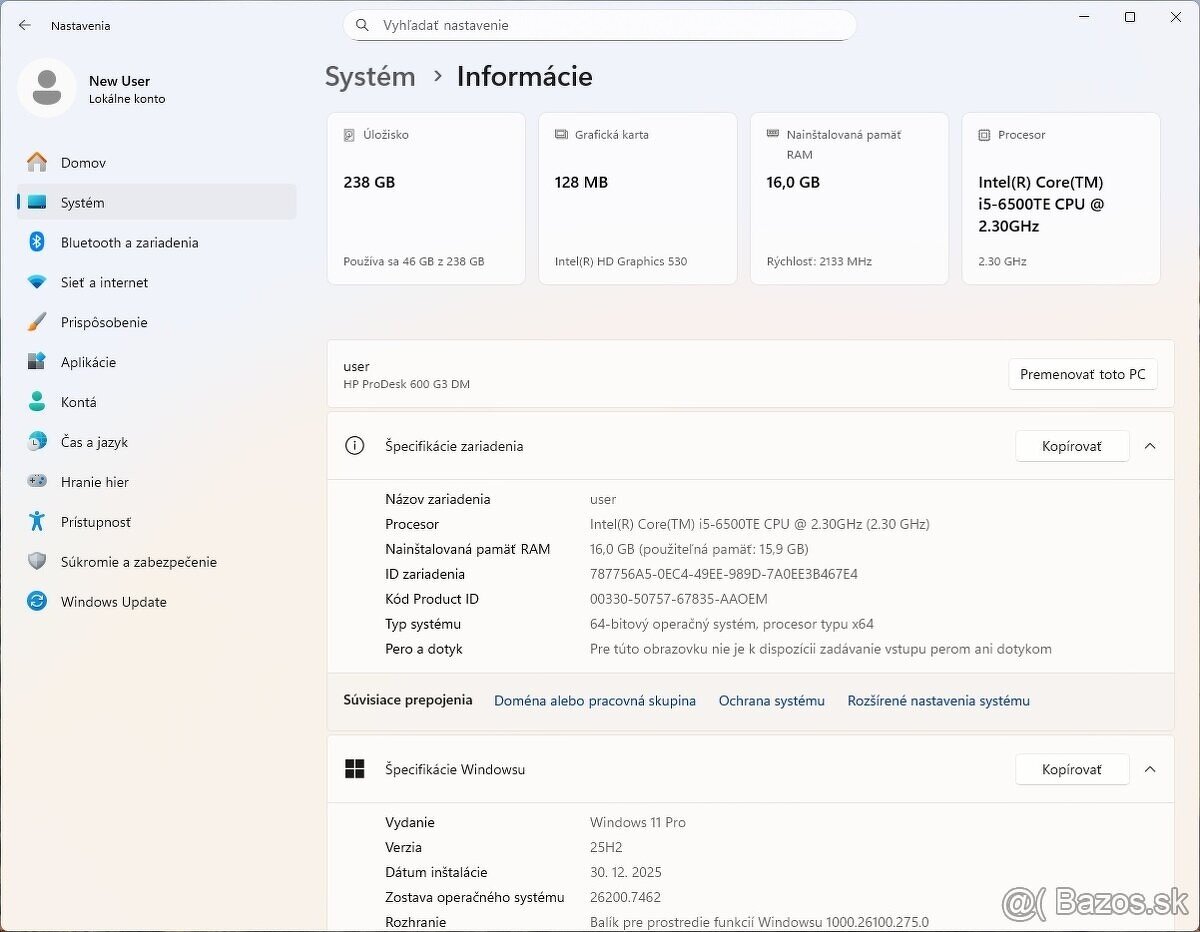 Predám HP_ProDesk_600_G3_Mini. - 3