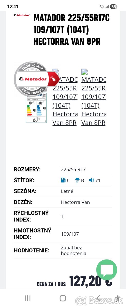 Matador 225x55 r17 C - 3