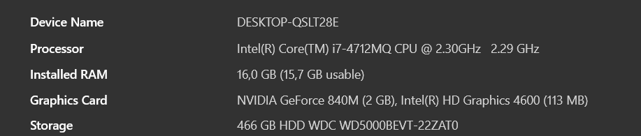 Predam Lenovo E540 Intel Core i7 / 16 GB RAM / GeForce 840M - 3