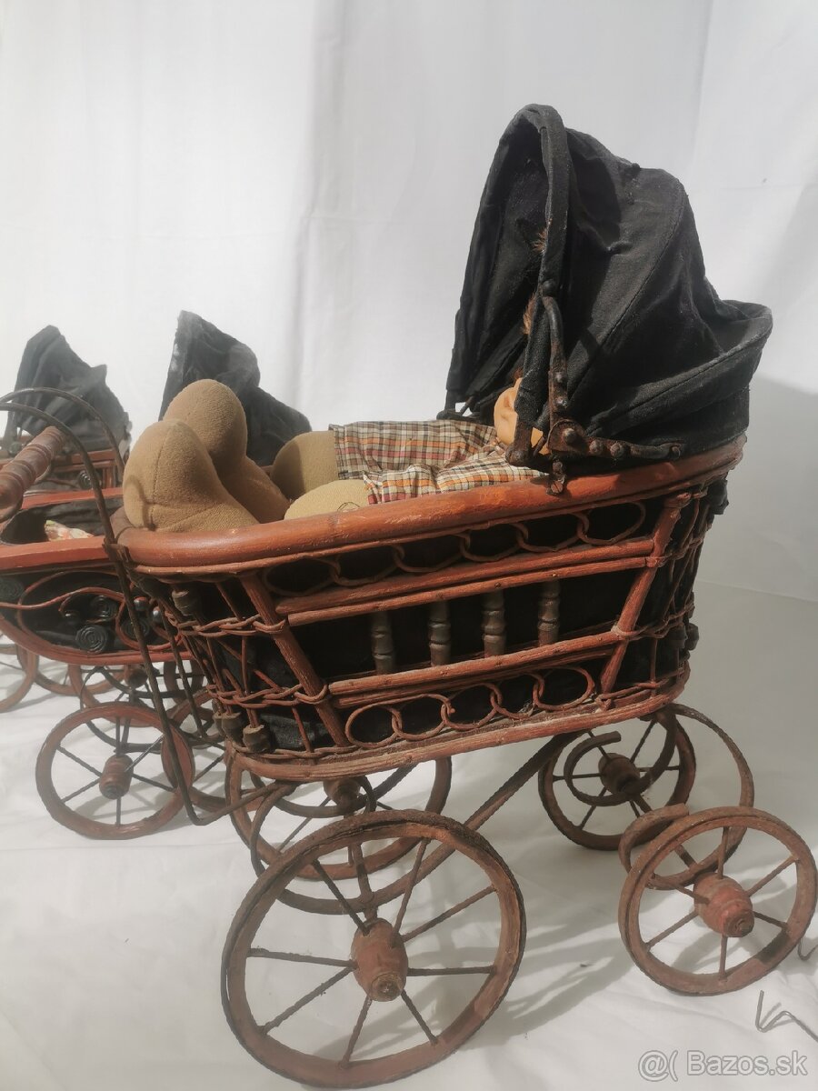Starožitný kočík, kočík pre bábiky - 3