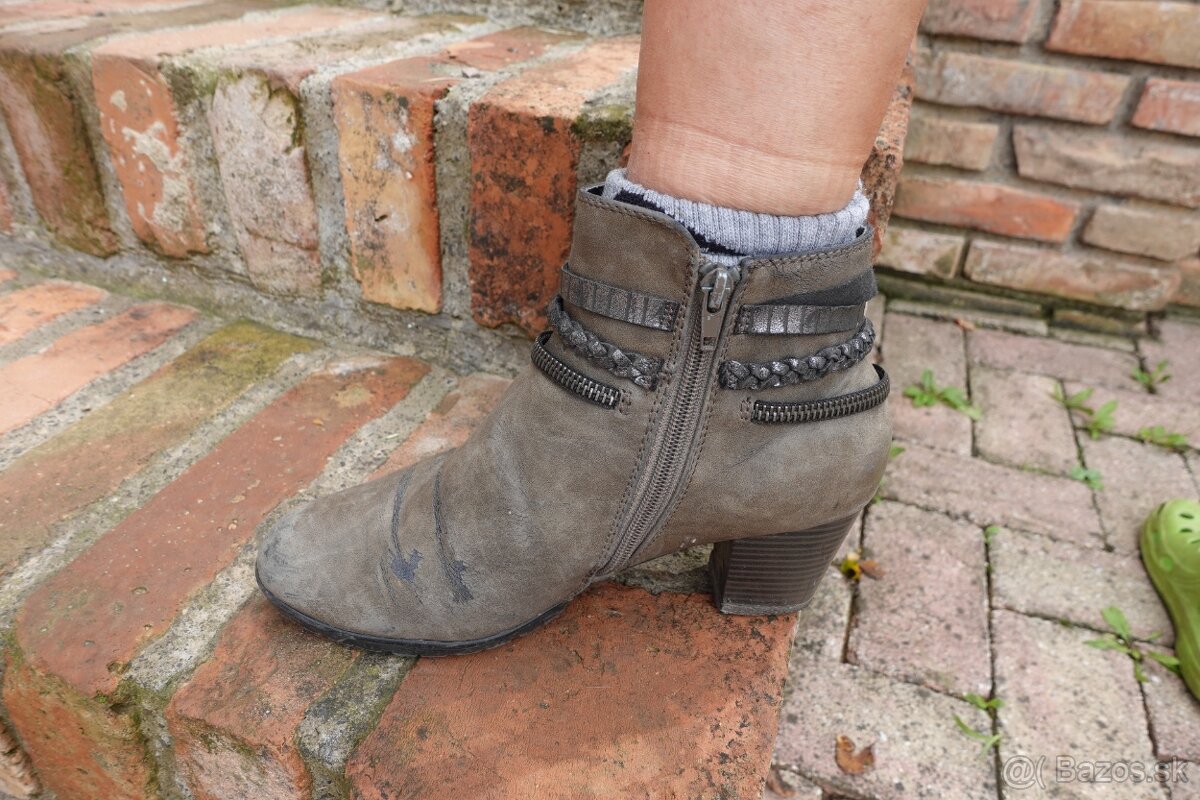 Sivé členkové čižmy - 3