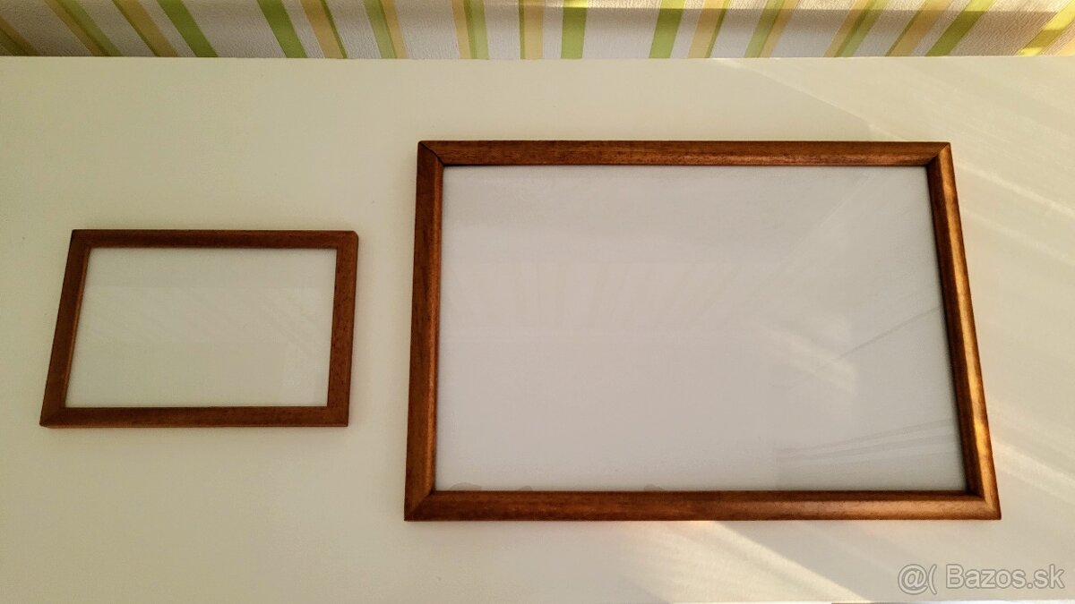 Rámy na obrázky, drevené 2ks - 3