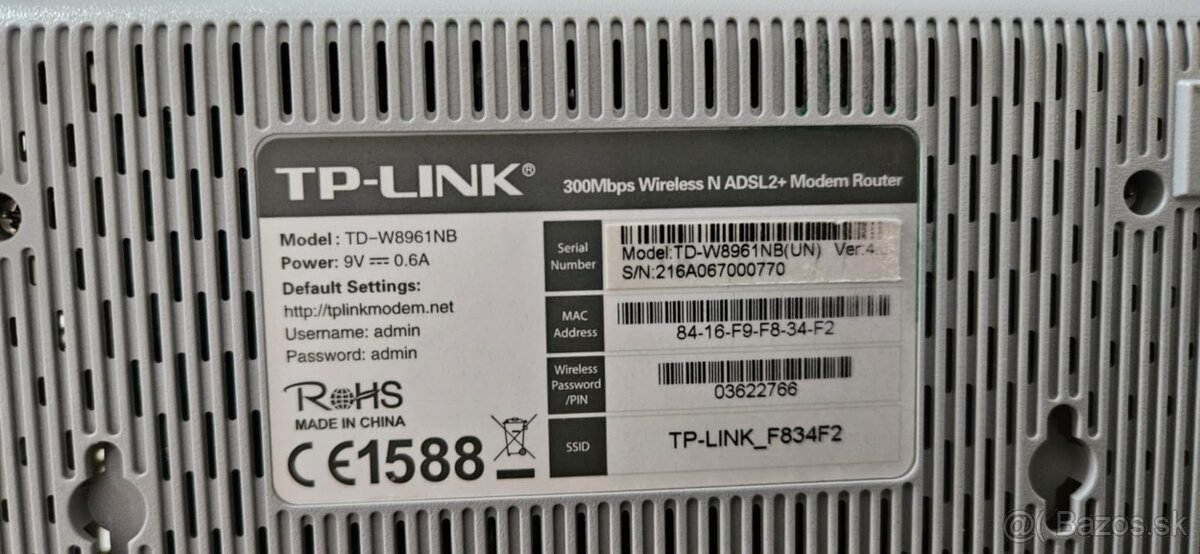 Wifi ADSL2 modem TP-Link TD-W8961NB - 3