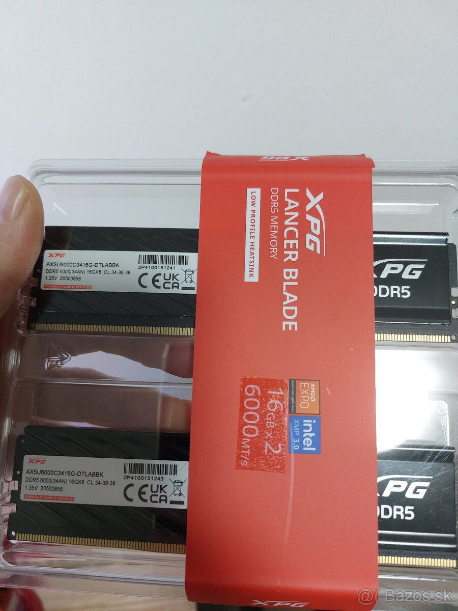 Predám DDR5 32GB 6000Mhz CL 34 Adata XPG - 3