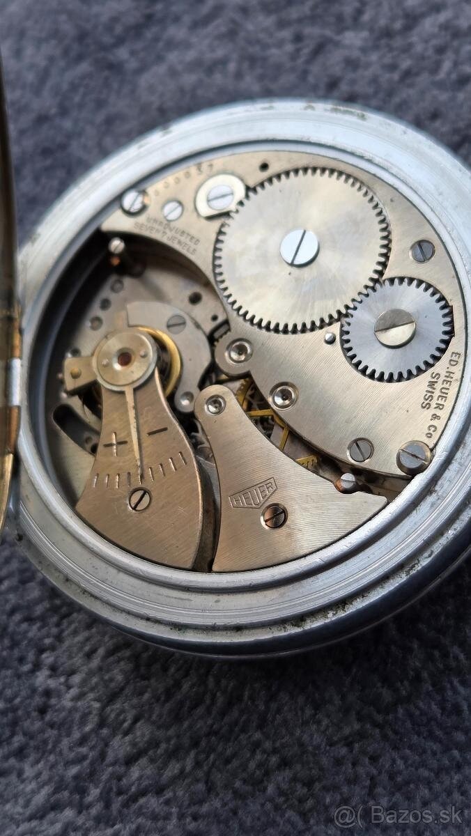 Velmi staré vojenské švýcarské stopky mikrograph Heuer - 3
