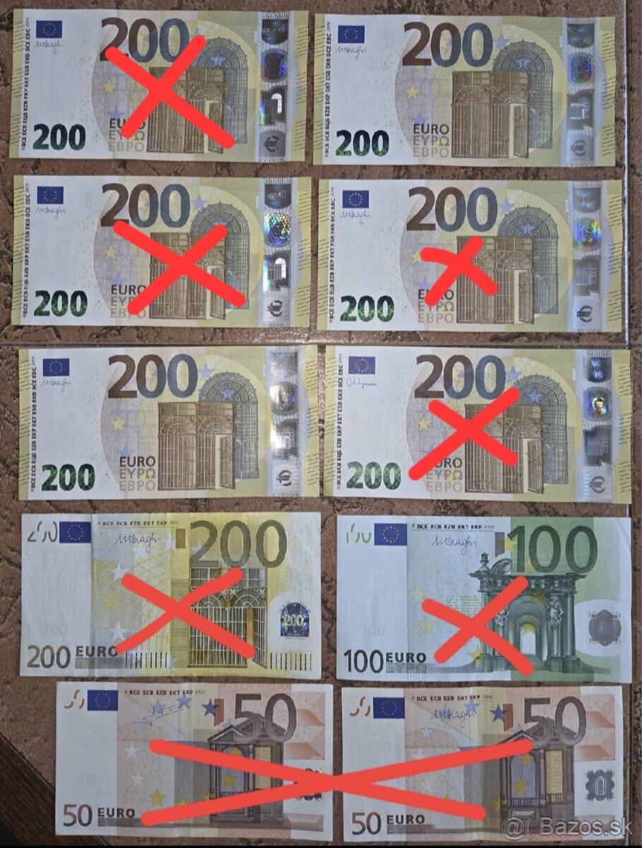 Predám 500 a 200 eurové bankovky - 3